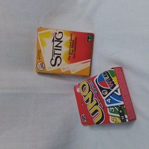 Uno and Sting Card Games
